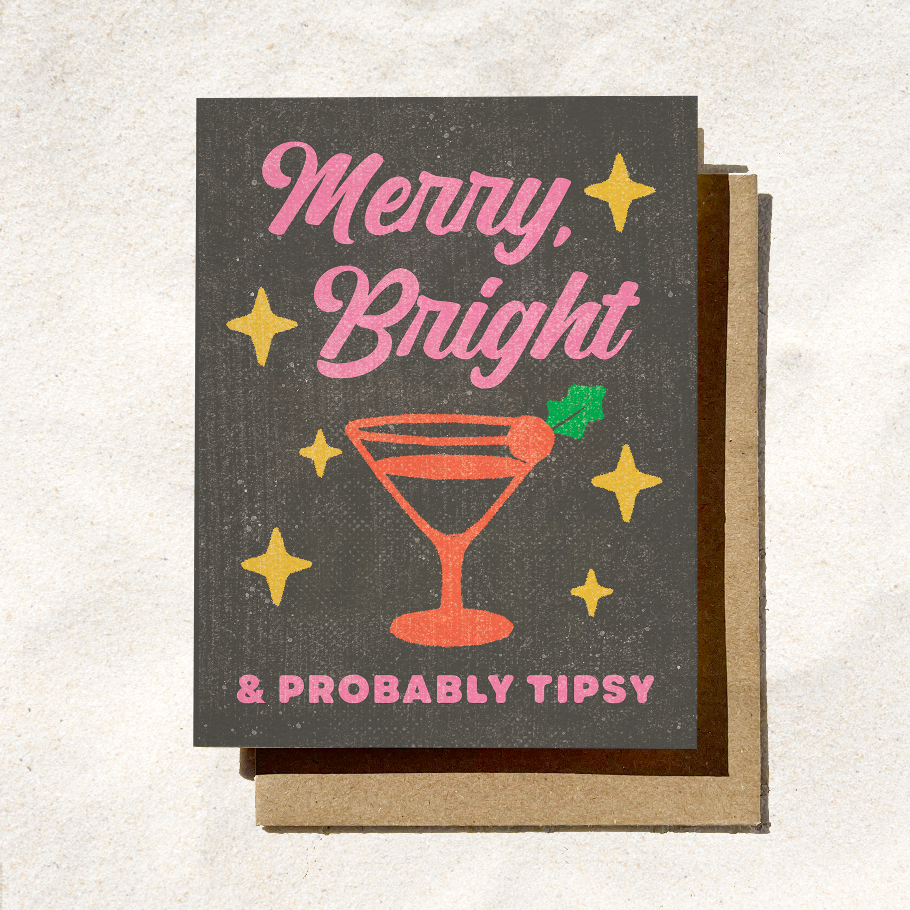 Daydream Prints - Wholesale Christmas Card - Merry, Bright & Probably Tipsy | Funny Holiday Card | Drinking Card7