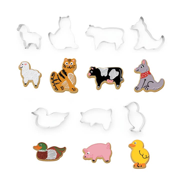 Fox Run Brands - Wholesale Cookie Cutter - Fox Run Farm Animal Cookie Cutters, Set of 7, 3.5" x 3.5"