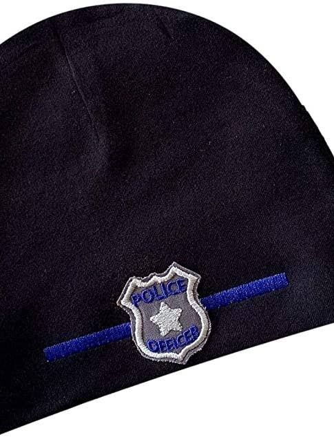 Embroidered Police Officer Badge Baby Hat for wholesale by Funny Girl Designs