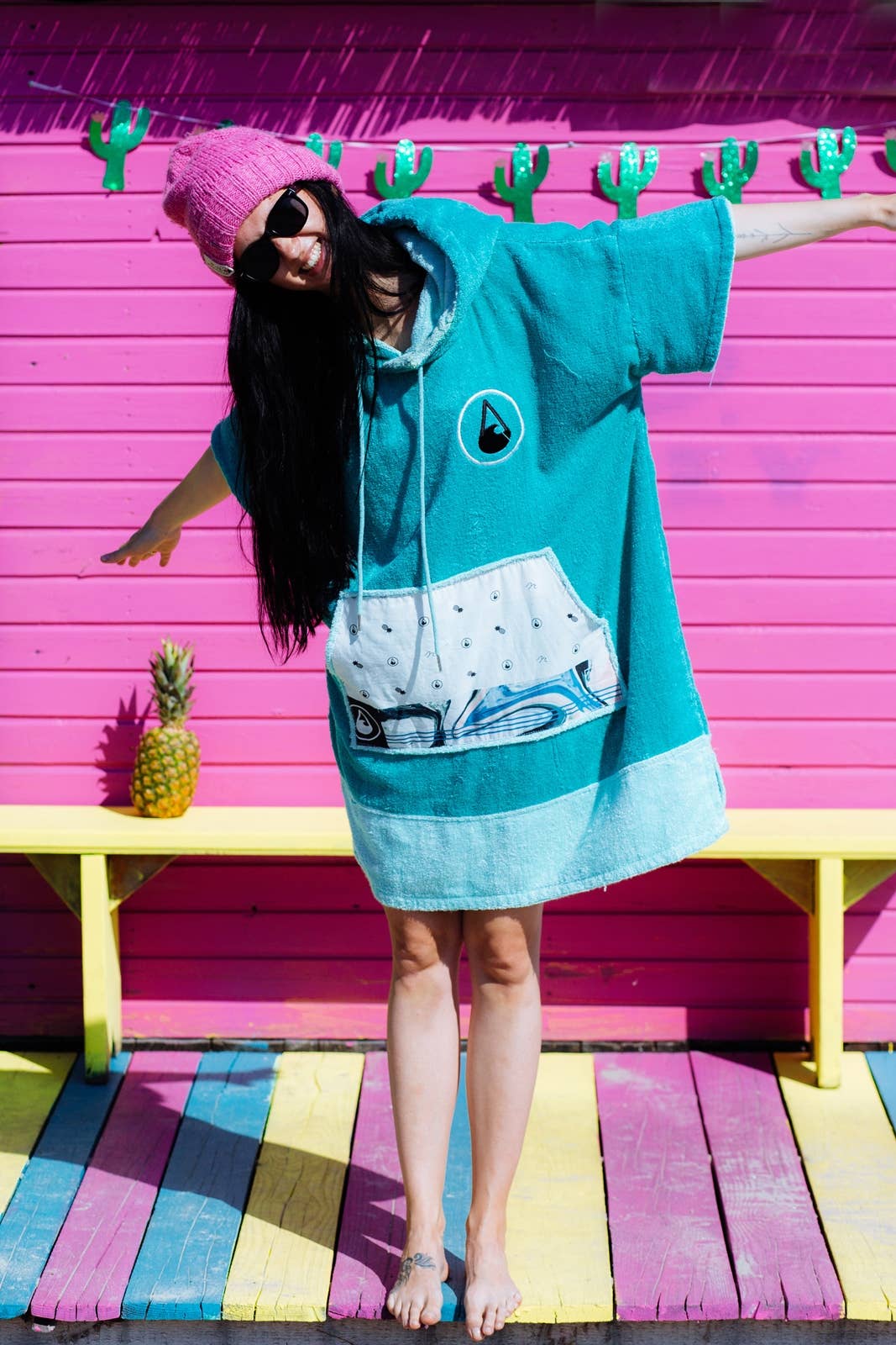 Inventsports Limited - Wholesale Poncho - Dames - Wave-Hawaii LIZ poncho / omkleedponcho9