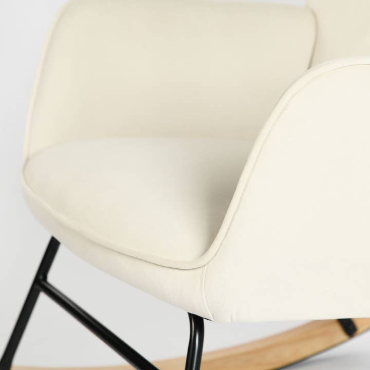 Urban Meuble - Wholesale Rocking Chair - Rocking chair off-white velvet EPPING SMALL VELVET BEIGE14