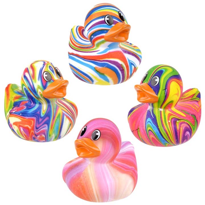 2" Swirl Print Duckies - LLB Toys for wholesale by La Luna Bella - Toys
