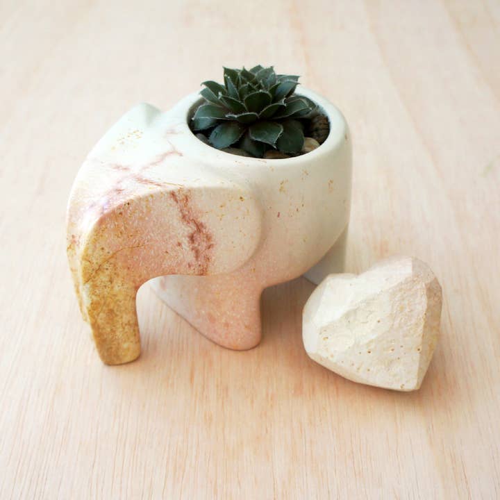 Venture Imports LLC - Vente Pot - Jardinière d'éléphants naturels3