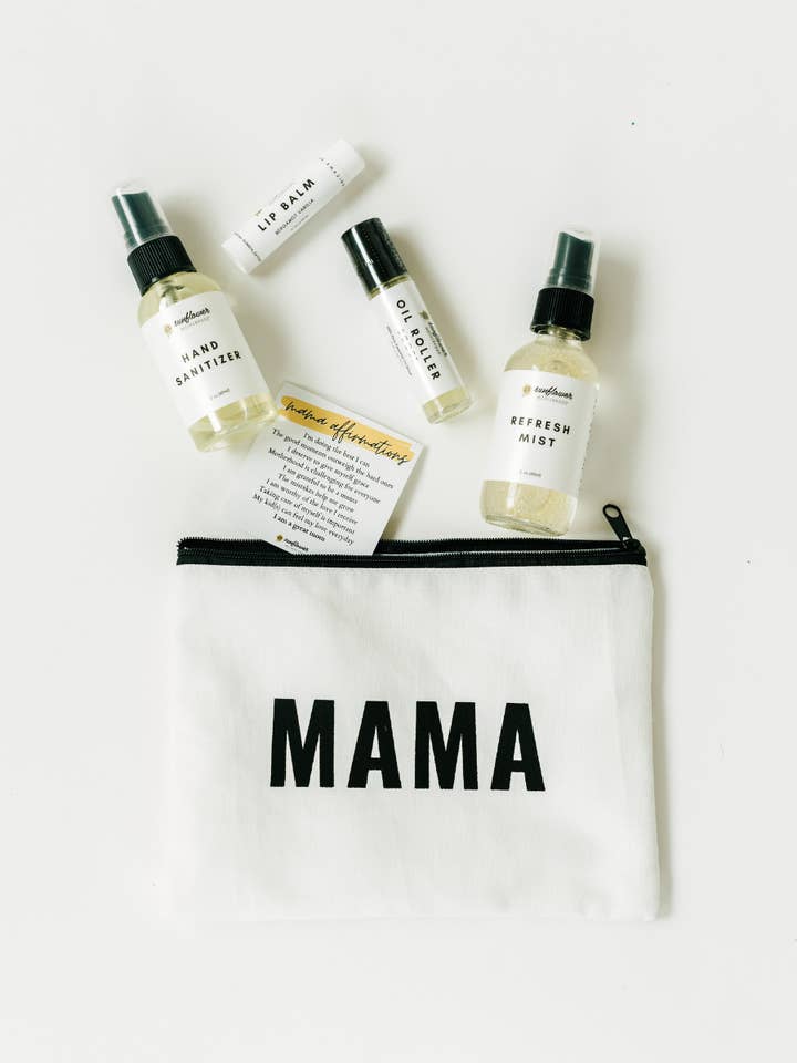 Mama Pouch Bundle | Self Care Mom Gift for Diaper Bag for wholesale by Sunflower Motherhood