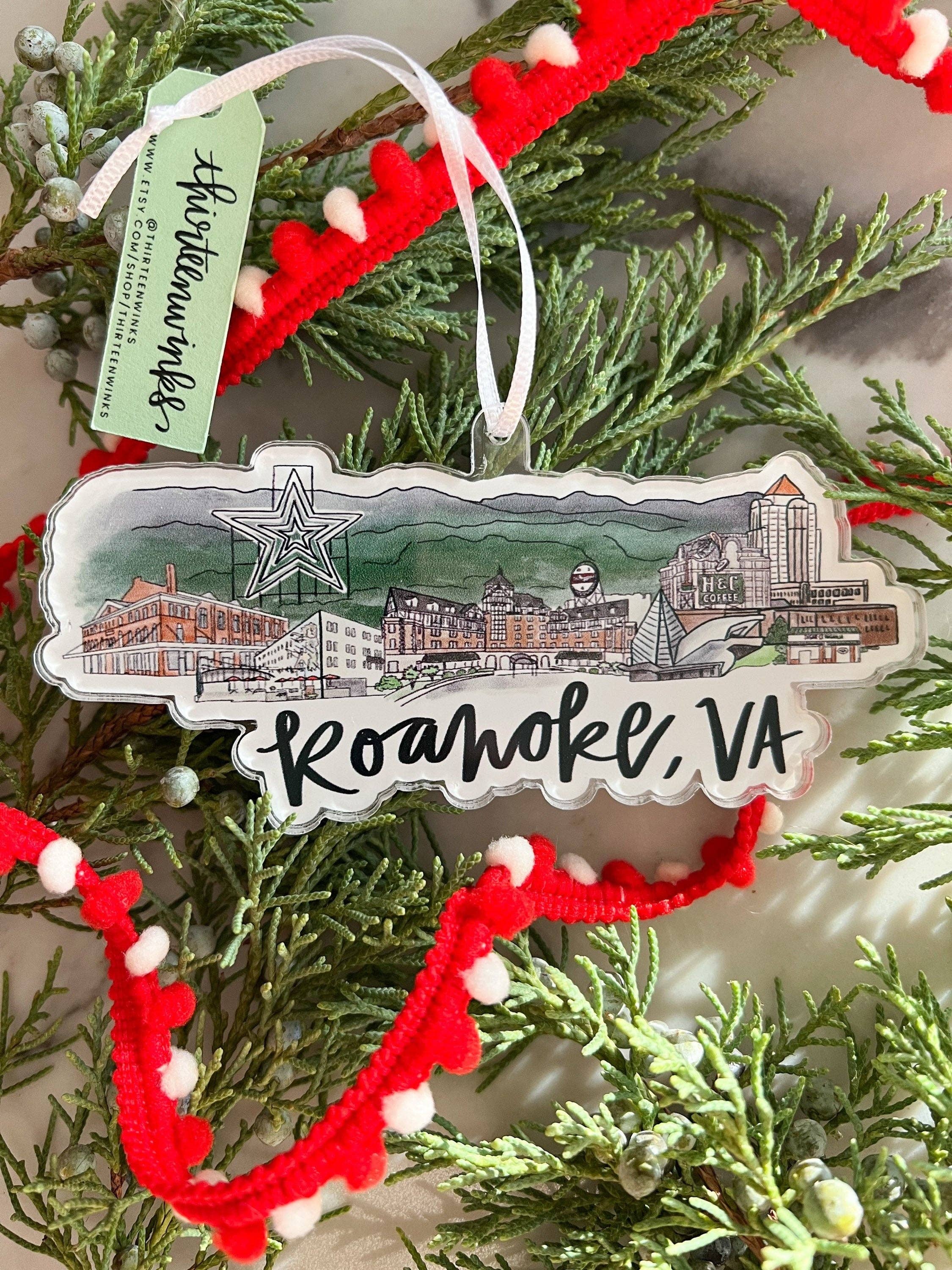 Thirteenwinks - Wholesale Ornament - Roanoke (Virginia) acrylic ornament1