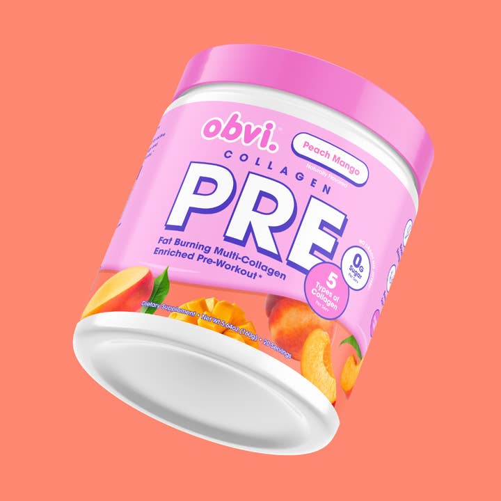 Obvi Collagenic Peach Mango Pre-Workout Boost Drink and other Purchase Wholesale pre workout. Free Returns & Net 60 Terms on Faire trending on Faire.