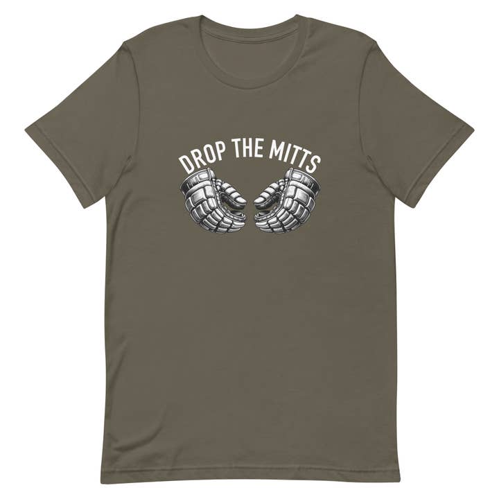 Drop The Mitts Hockey Unisex-T-Shirt für den Großhandel von Celly Threads Hockey