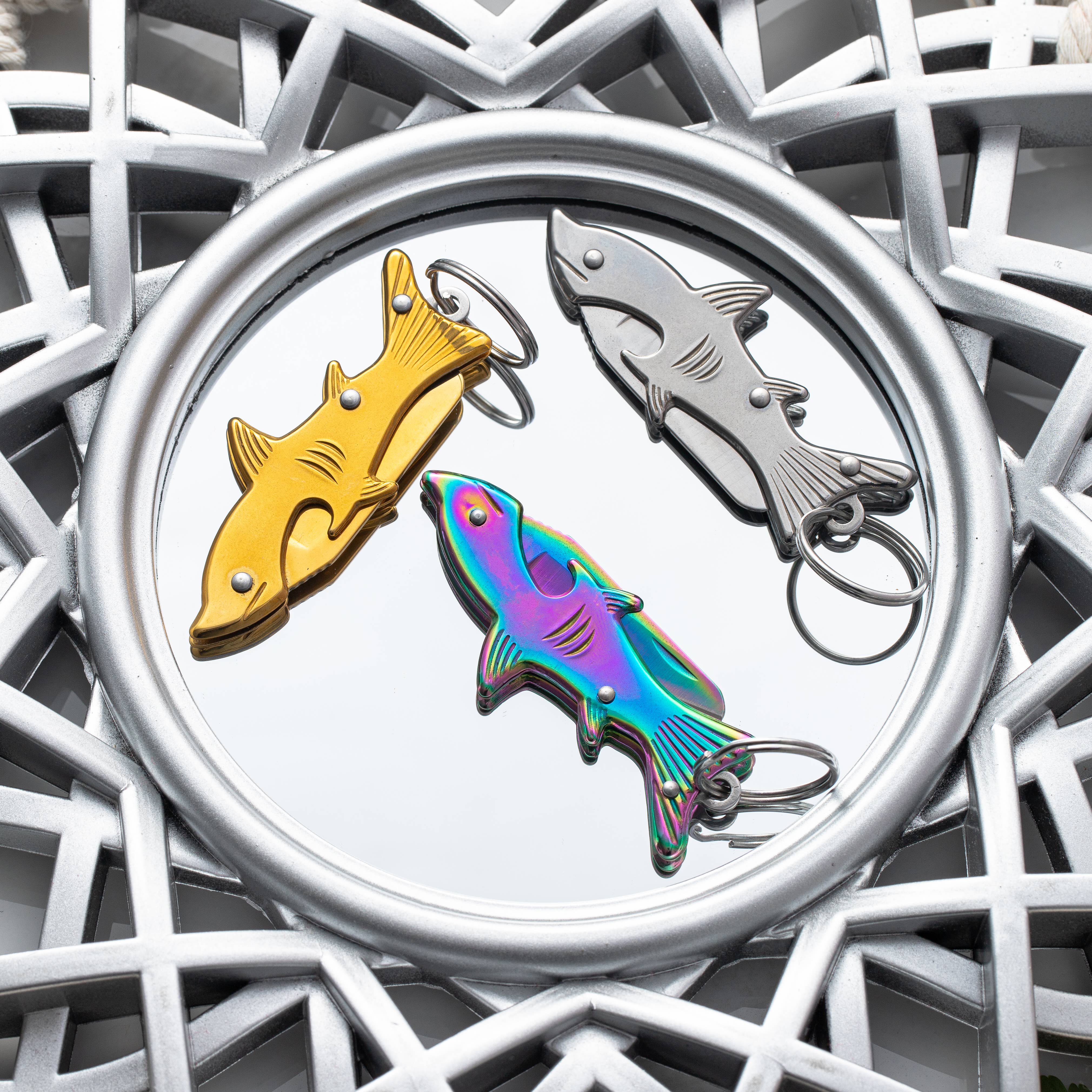 Real Sic - Vendita all'ingrosso Coltellino tascabile/portacoltellino - Mini coltello pieghevole EDC a forma di pesce – coltello tascabile multiuso2