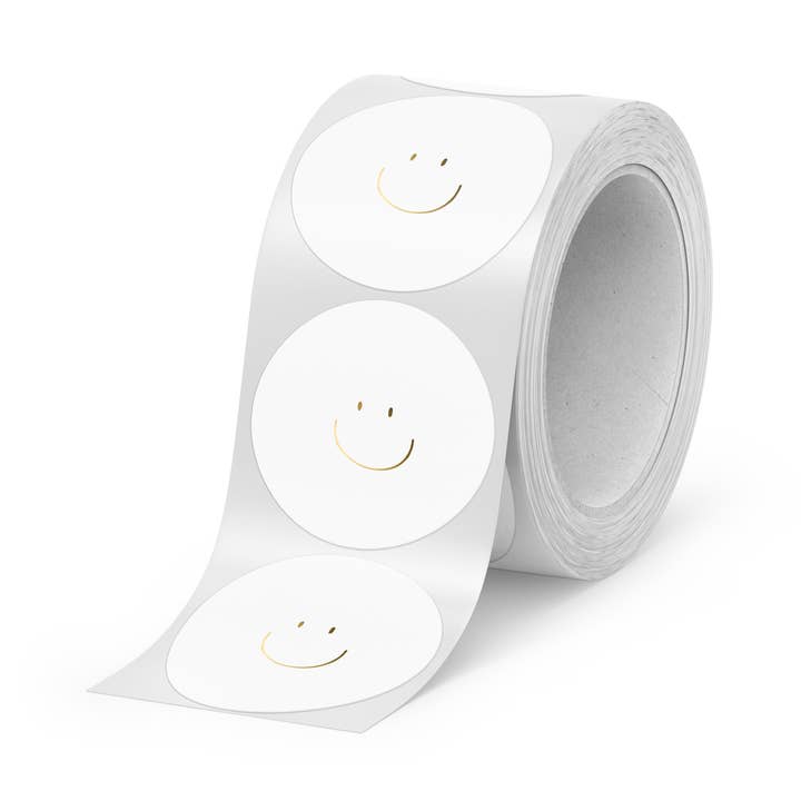 D O O S || Aufkleber | 500 Stück | Smiley Weiß für den Großhandel von STATIONERY & GIFT