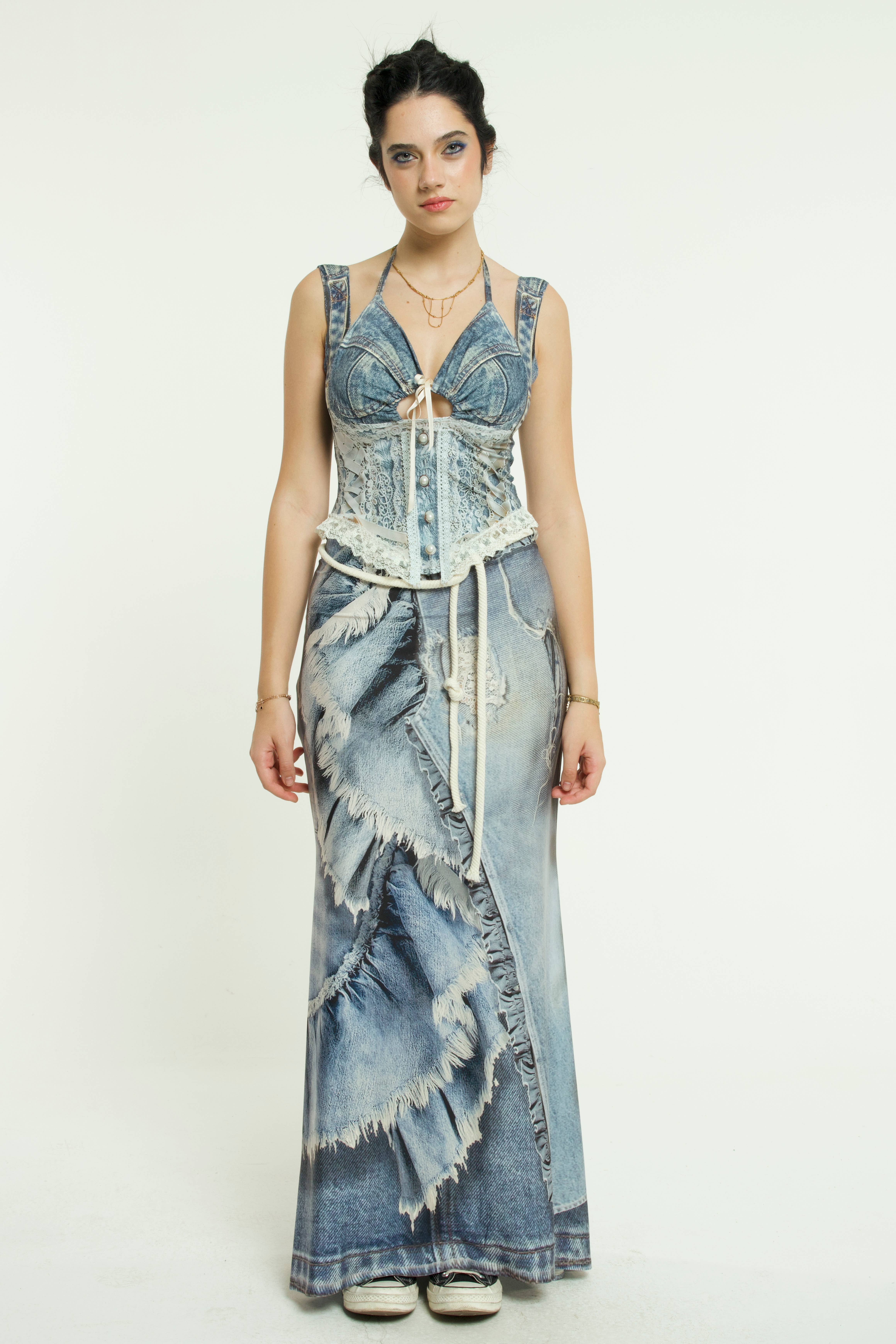 IPNG Design - Wholesale Skirt - Women's - Skirt Mermaid Layered - Jeanious2