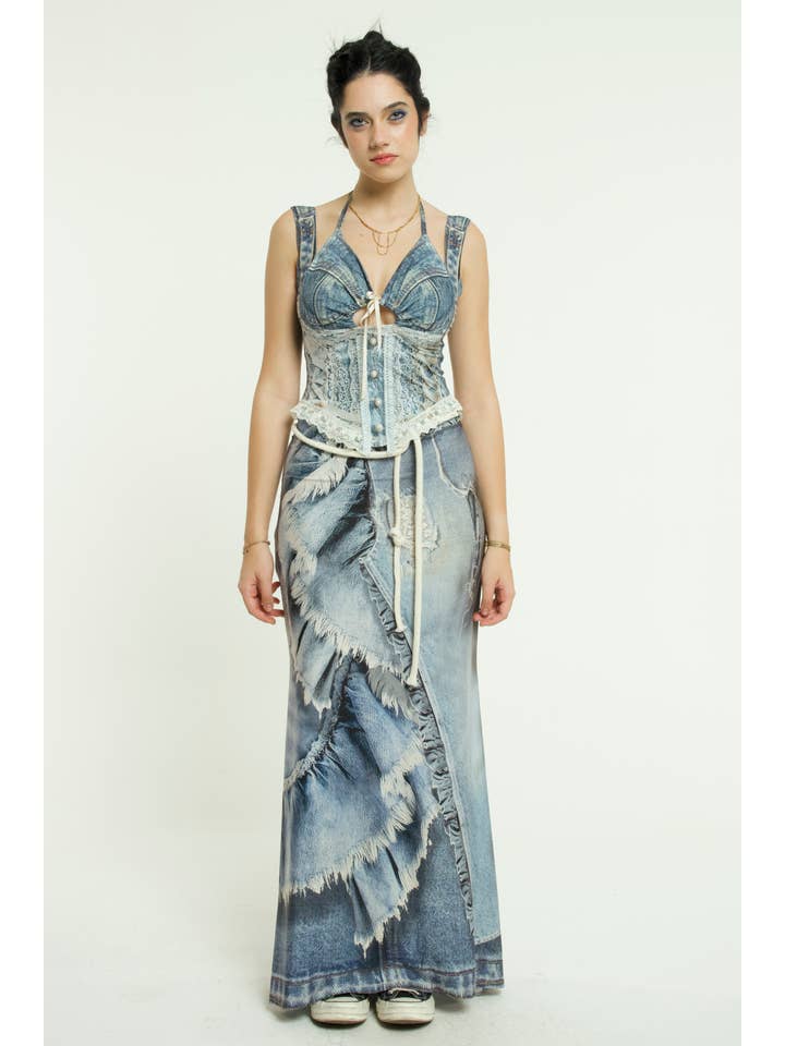 IPNG Design - Wholesale Skirt - Women's - Skirt Mermaid Layered - Jeanious2