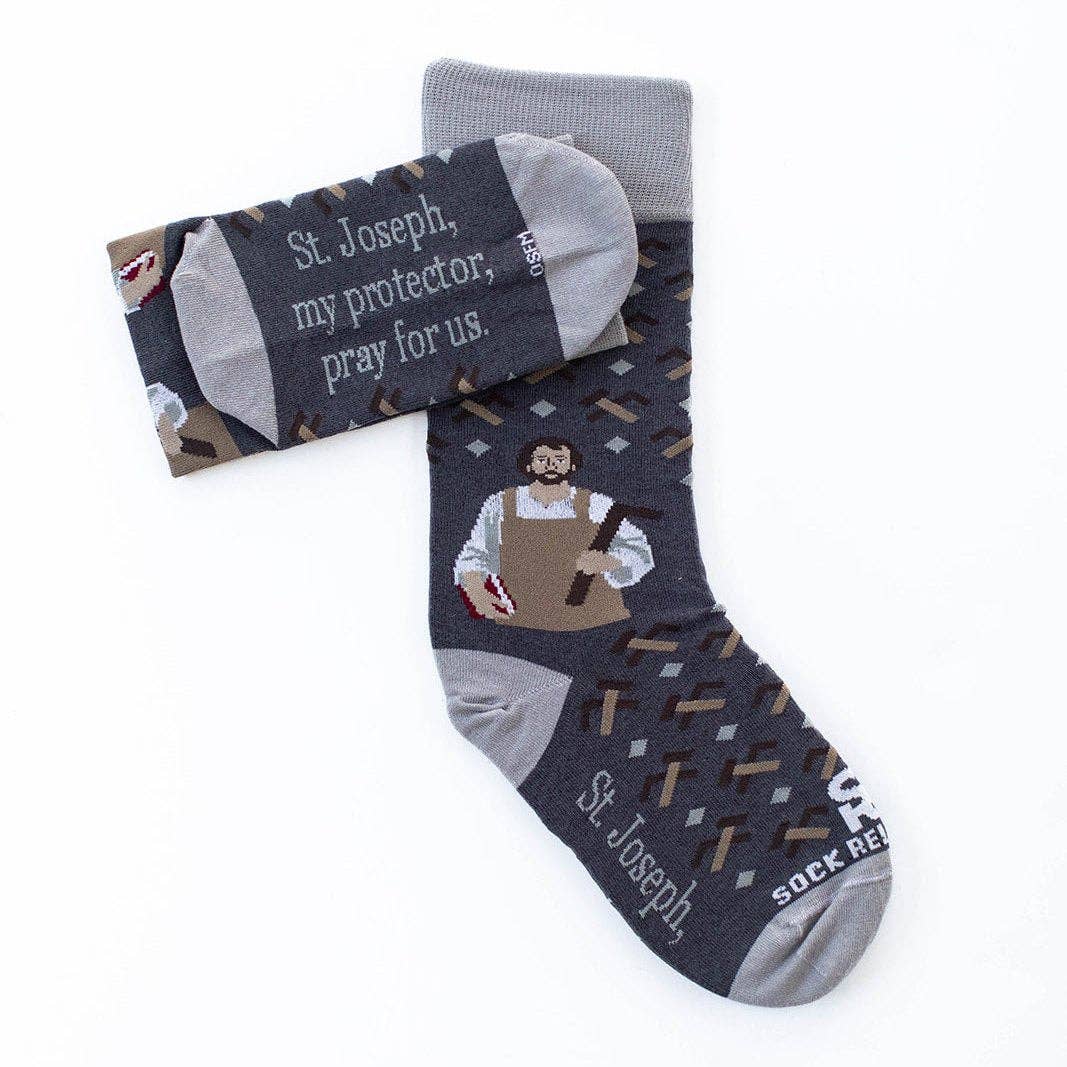 Sock Religious - Vente Chaussettes – unisexe - Chaussettes pour adultes Saint Joseph l'ouvrier9