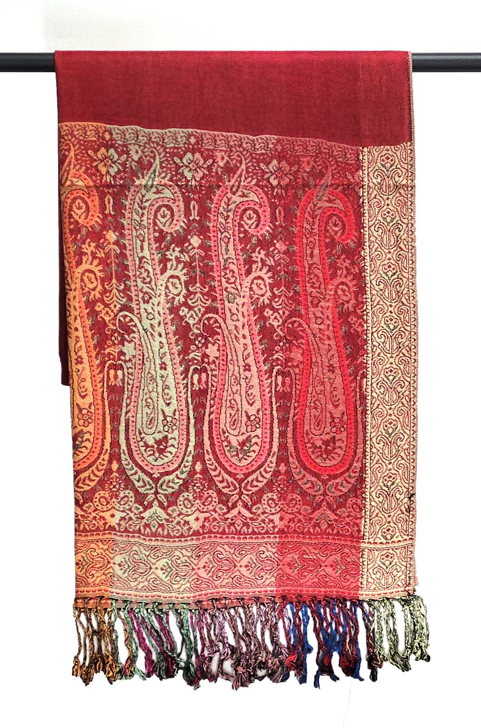 SERENITA - Wholesale Scarf - Women's - 6 Pack Pashmina Paisley Section Rainbow Shawl Wraps Assorted9