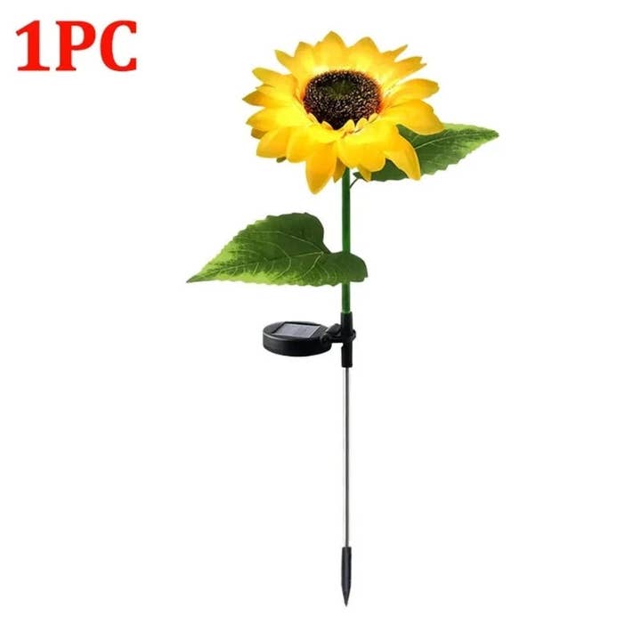 Kiyo Home - Wholesale Garden/Lawn Stake - Solar Sunflowers 3-Piece Set0