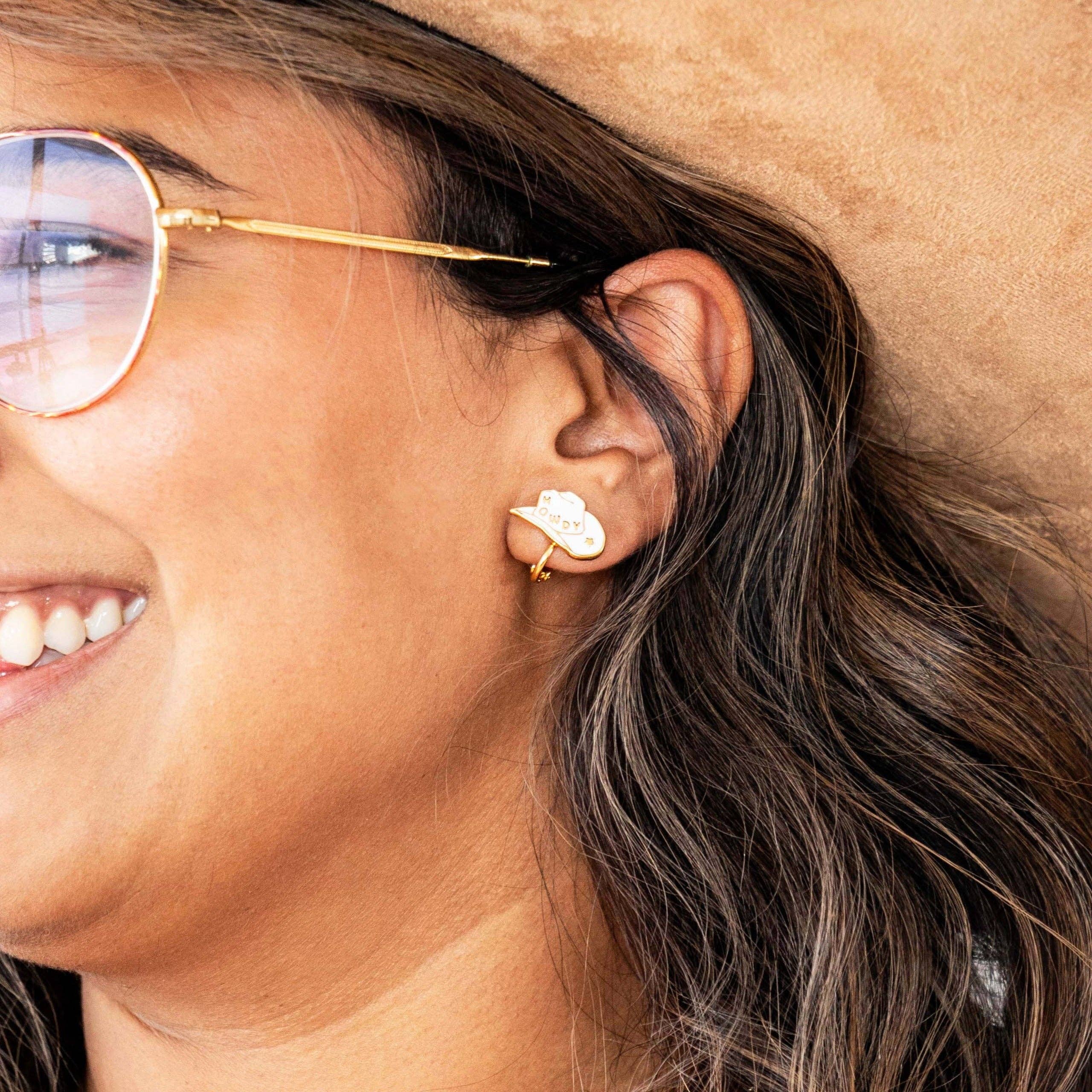 Miss Modi - Wholesale Jewelry Set - Howdy Cowgirl Hat Enamel Earrings/ Bracelet/ Necklace6