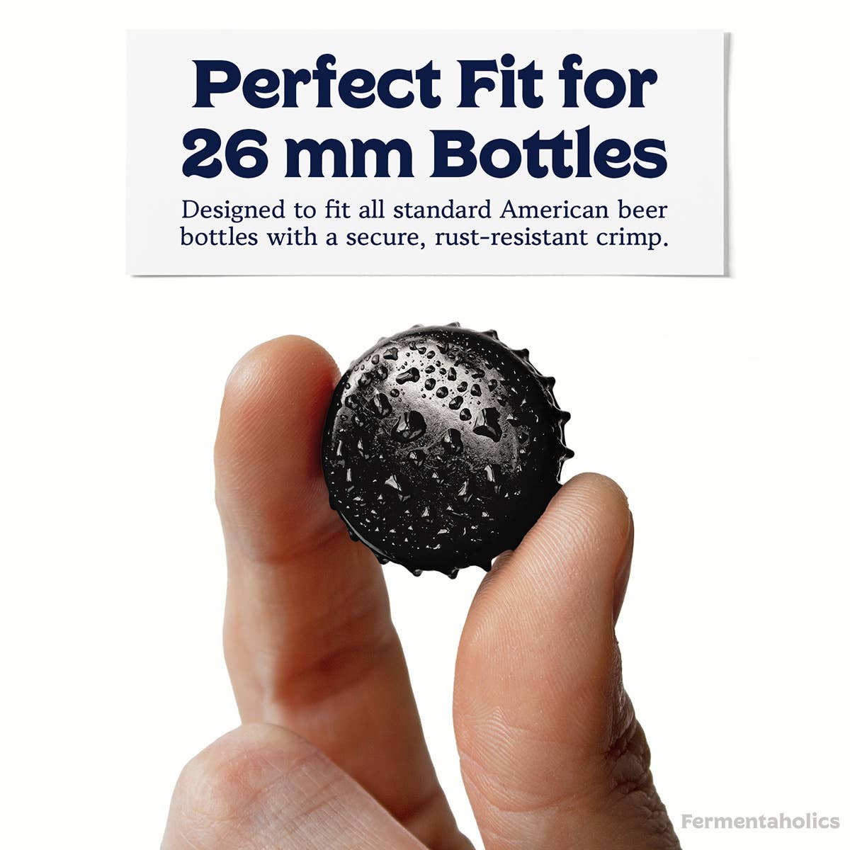 Fermentaholics - Wholesale Bottle/Wine Opener - Fermentaholics Black Beer Bottle Caps - 144 Count1