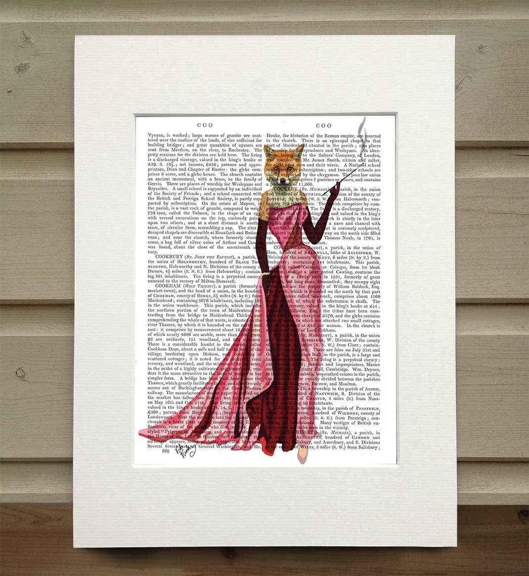 FabFunky Ltd - Wholesale Art Print - Glamour Fox in Pink Book Print / Art Print / Wall Art0