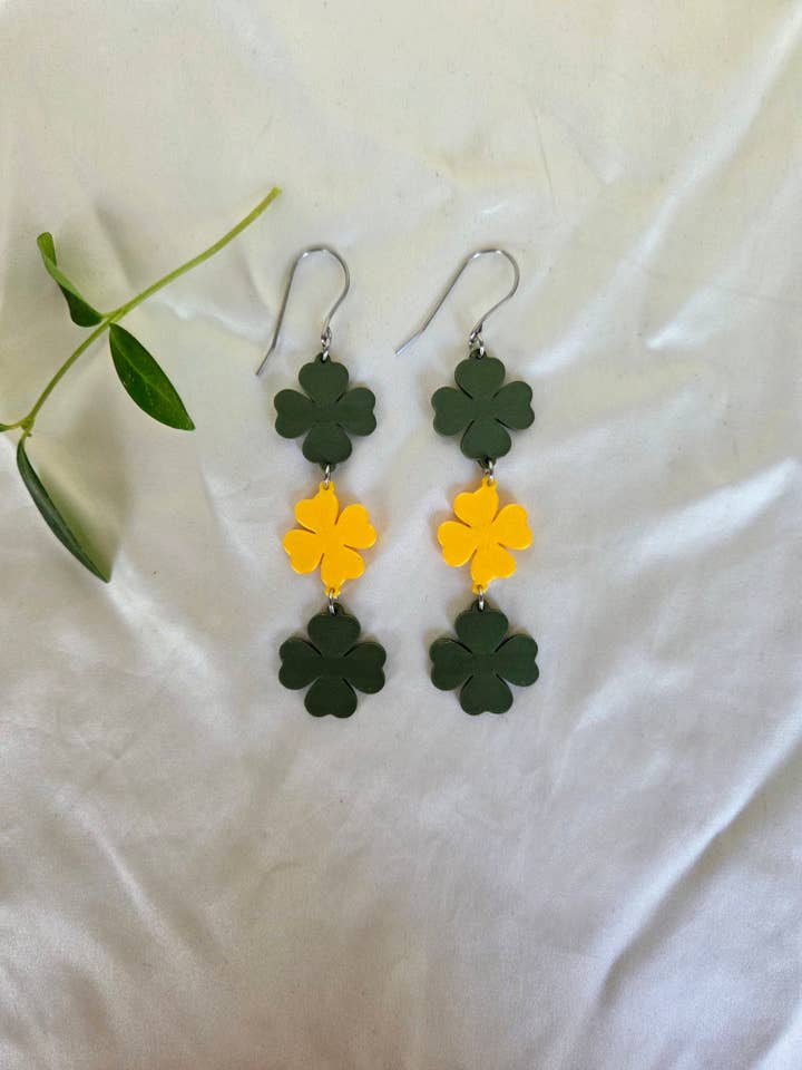 Clover Trio Earrings for wholesale by Let Life Fly
