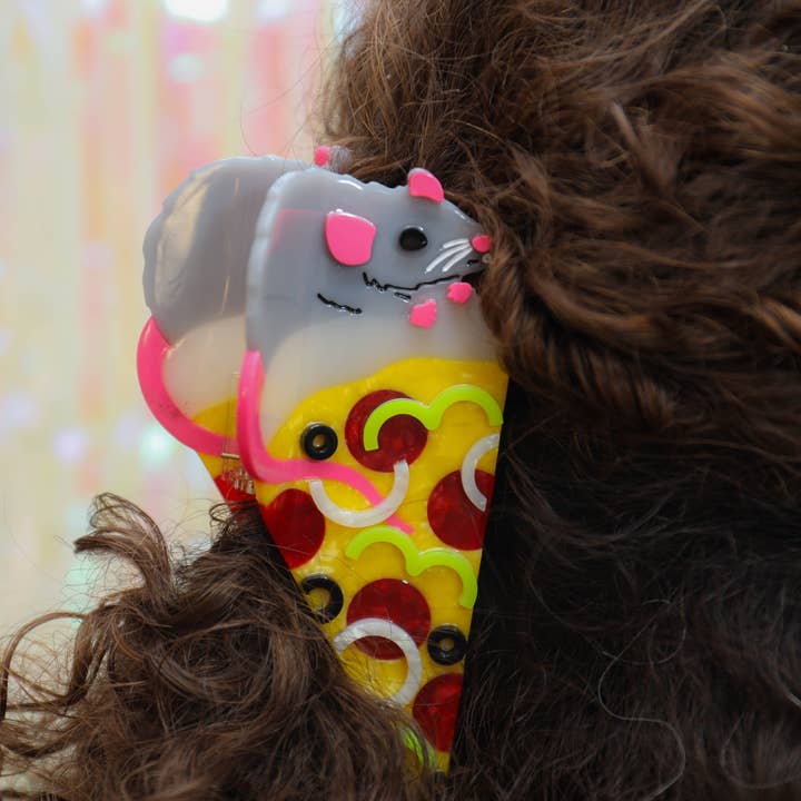 The Peach Fuzz - Wholesale Hair Accessories Set - Women's - Pizza Rat Hair Claw1