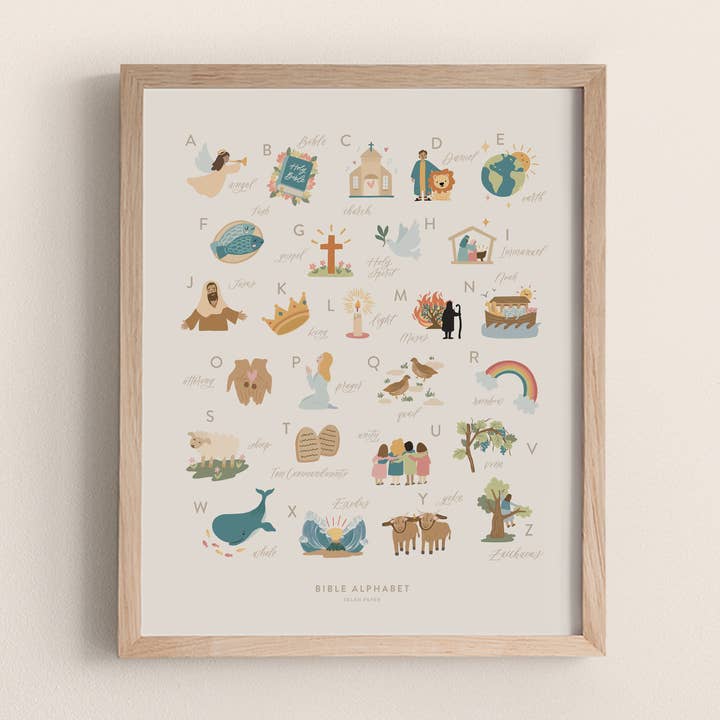 Selah Paper - Wholesale Art Print - Kids & Baby - Illustrated Bible Alphabet Art Print0