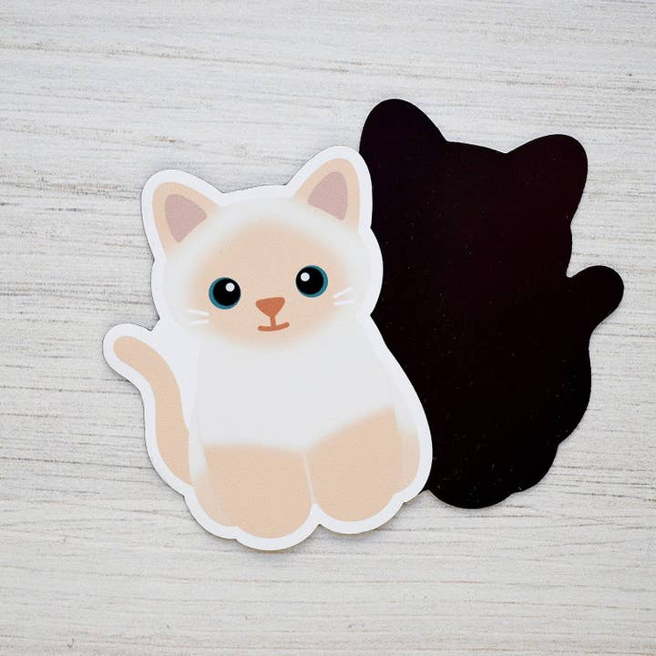 Chester and Pearl - Wholesale Magnet - Looks Like My Cat! Flame point Siamese cat magnet