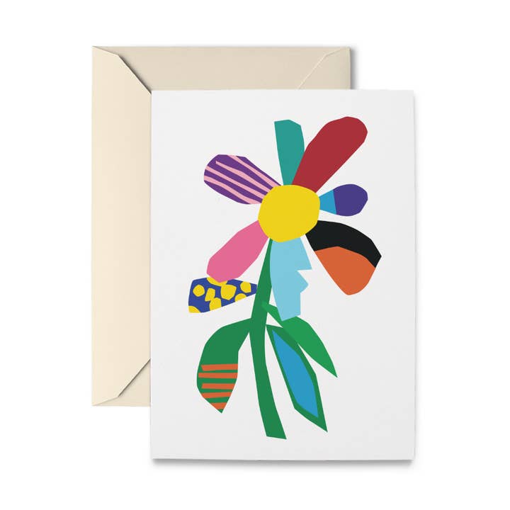 Abstract Floral No. 1 Greeting Card for wholesale by R. Nichols Stationery & Gifts