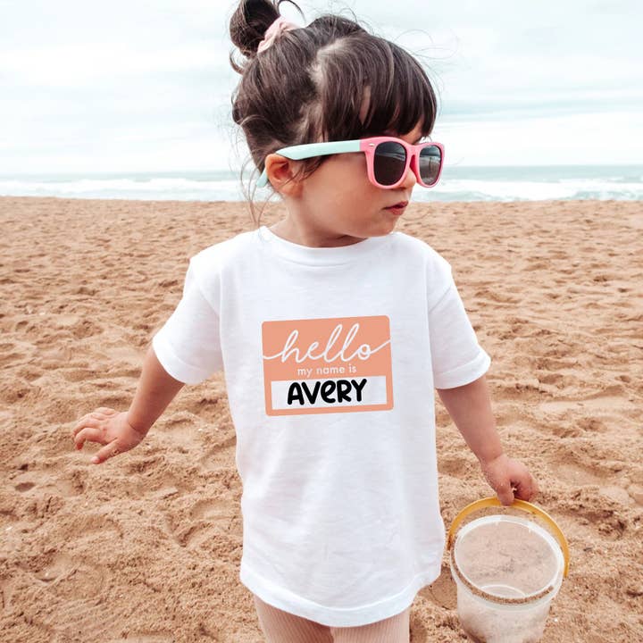 Hej mit navn er brugerdefineret børneskjorte for engroshandel hos EnjoyMyDesign