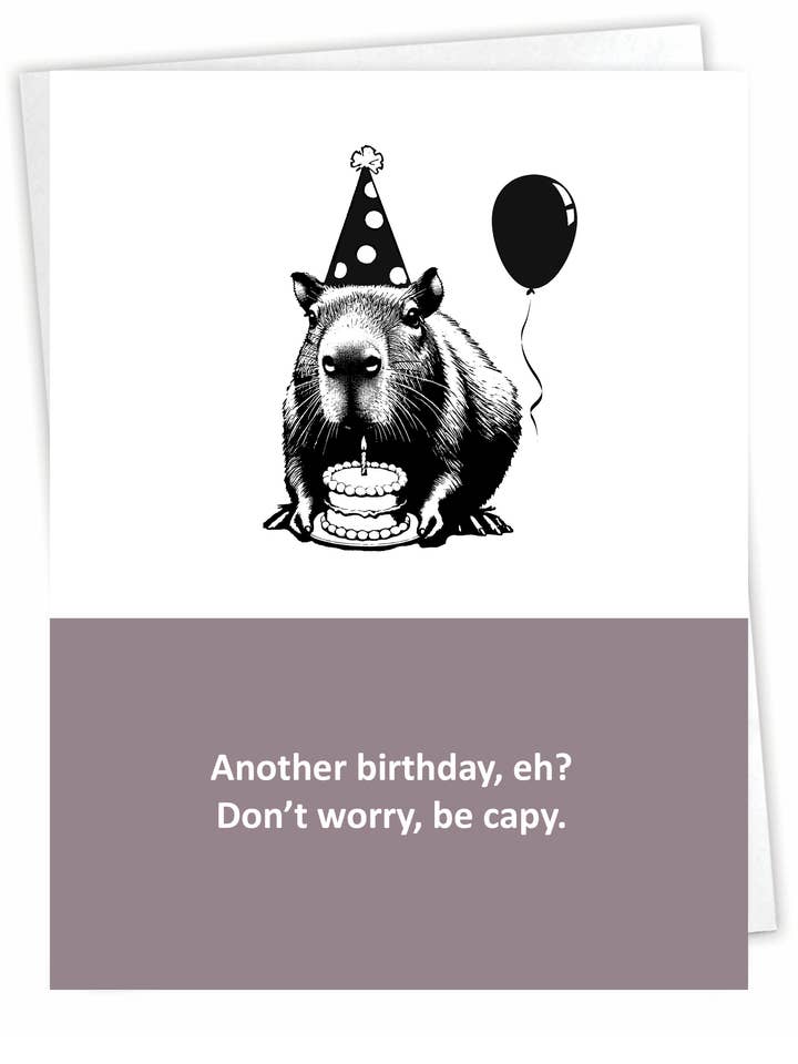 Birthday Card | Funny Birthday Cards | Happy Bday | Capybara for wholesale by Blue Spark Card Co