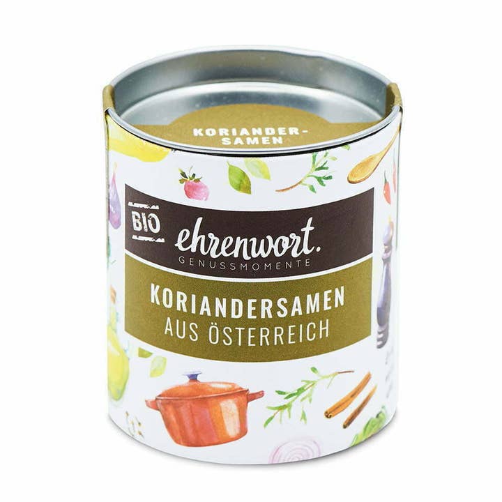 Organic coriander seeds from Austria for wholesale by ehrenwort. Genussmomente