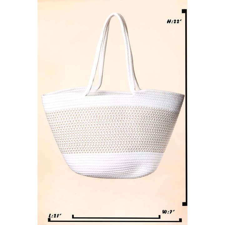 Anarchy Street - Wholesale Beach Bag - Braid Pattern Beach Tote Bag1