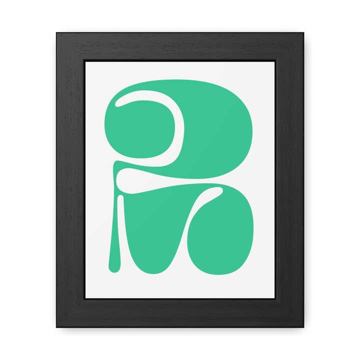 Affiche encadrée moderne abstraite Typed 2 - Art mural élégant pour la décoration intérieure pour la vente par Donkey Laserbeam