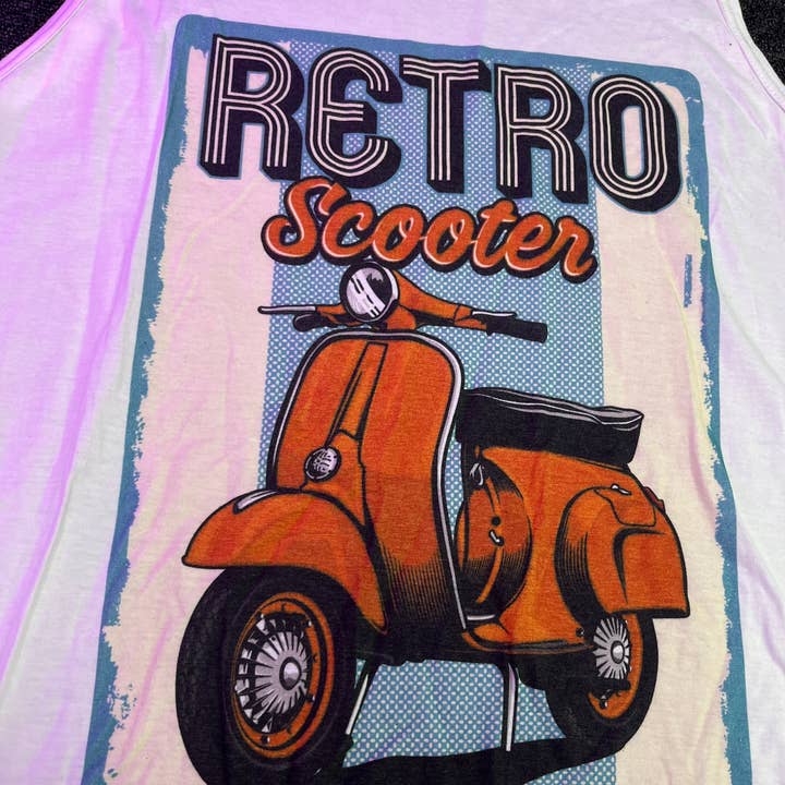 White Vest top - Retro Scooter Unisex XL for wholesale by Granite Anchor