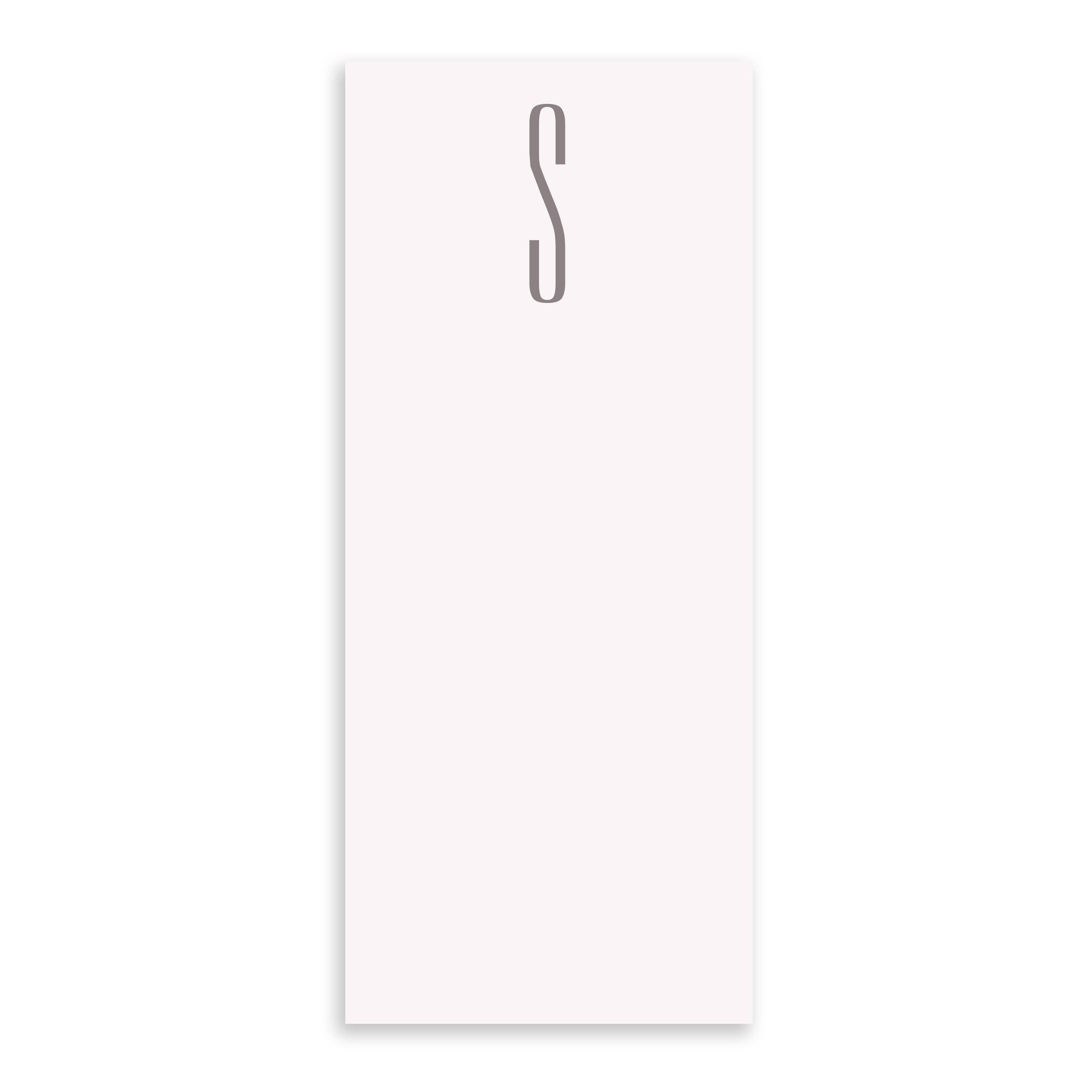 Black Ink - Wholesale Notepad - Long Skinny Gray Initial Notepads15