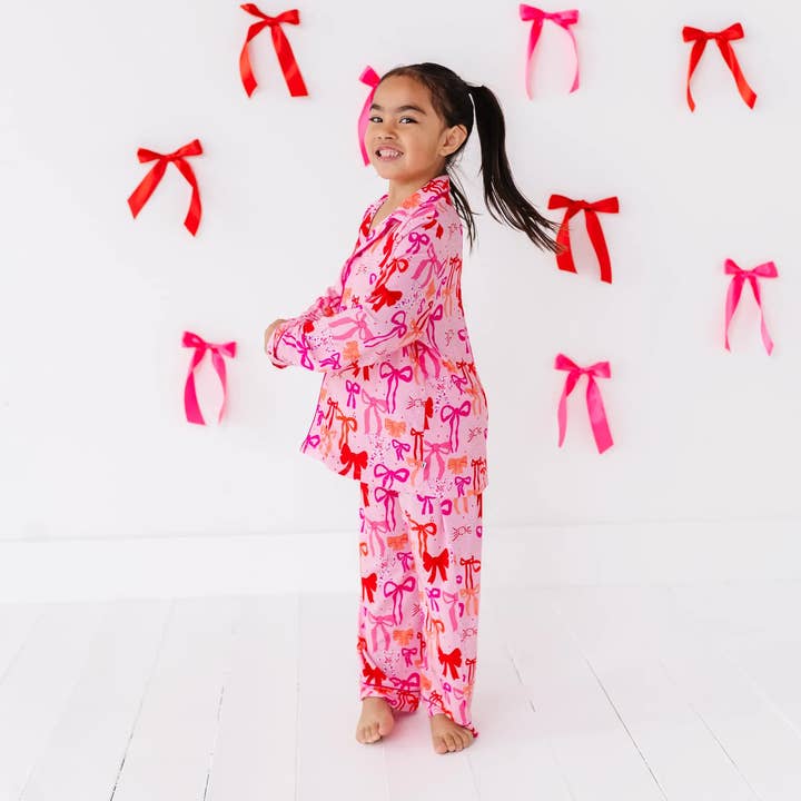 Kiki + Lulu - Vendita all'ingrosso Set loungewear - bambini - Set Bambini con Camicia a Bottoni e Fiocchi