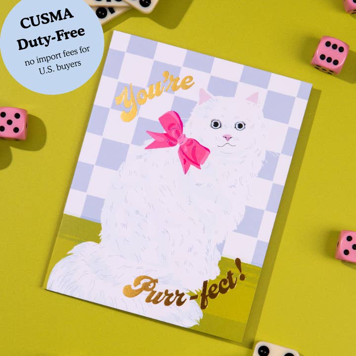 Je bent Purr-fect – Folie Vriendschap ✿ Liefdeskaart voor wholesale door Lucky Goods Paper