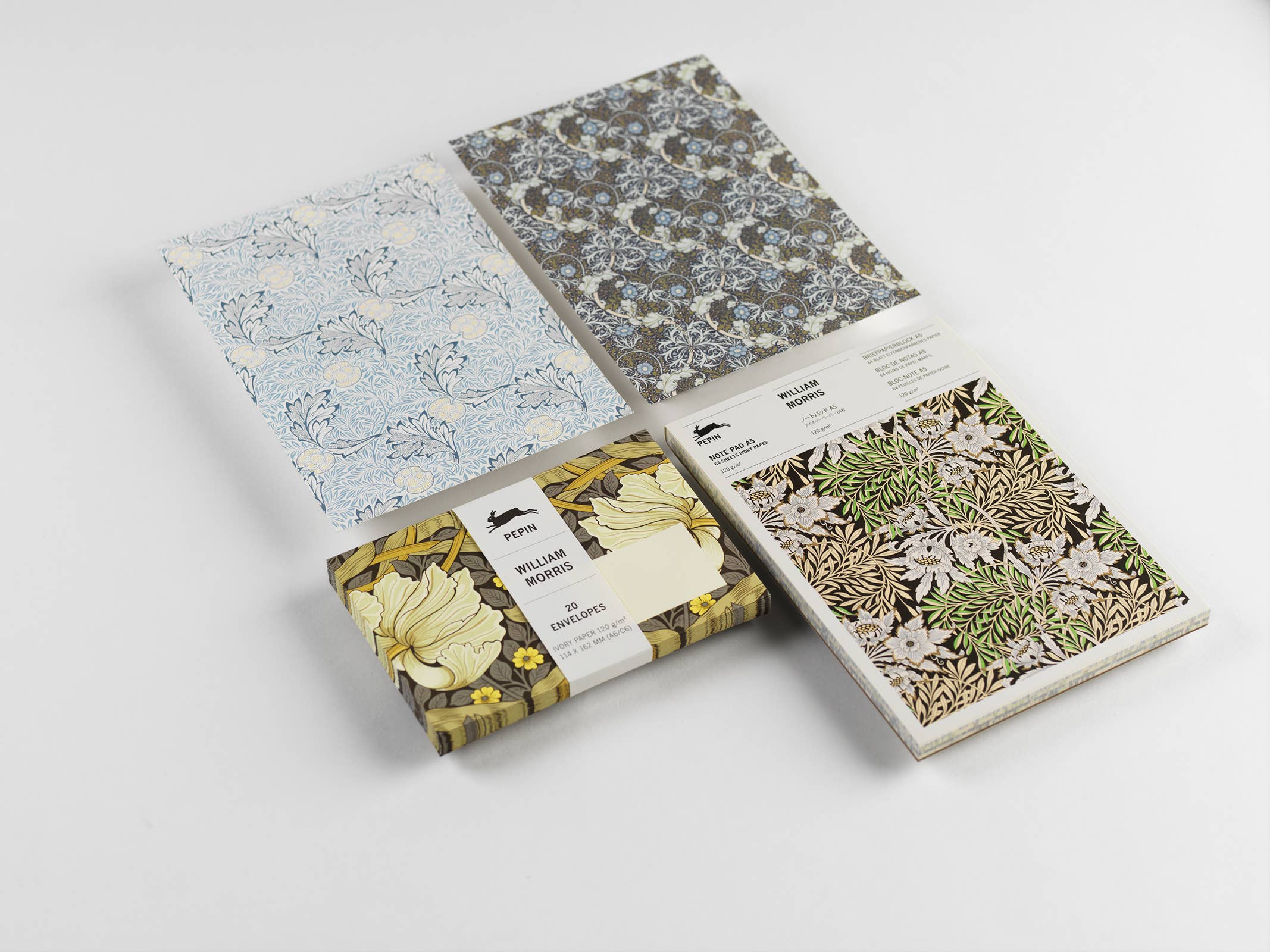 Pepin Press - Wholesale Notepad - William Morris A5 Note Pad & Writing Paper2