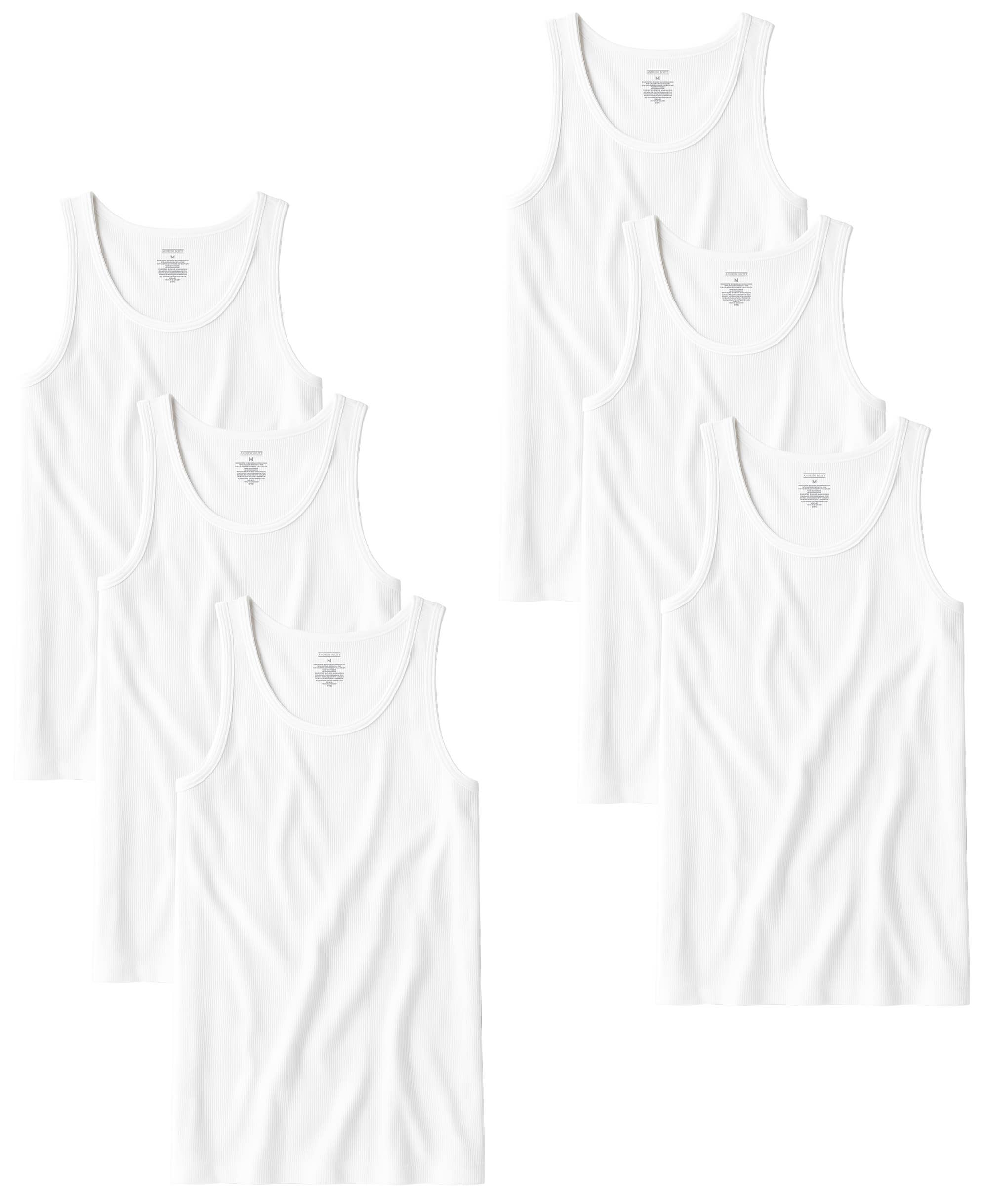 I-Wear Brands - Wholesale Tank Top - Men's - 6 Pack Mens 100% Cotton Ribbed Tank Top A-Shirt Undershirt8