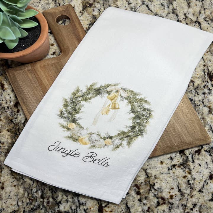 Jingle Bell Tea Towel for wholesale by Goforth Creations