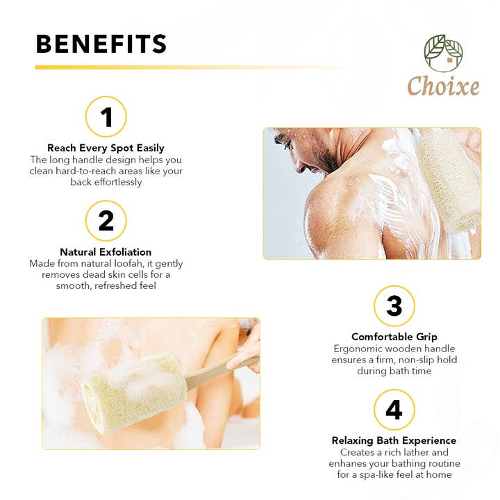 Choixe - Wholesale Loofah - Natural Loofah Bath Brush3