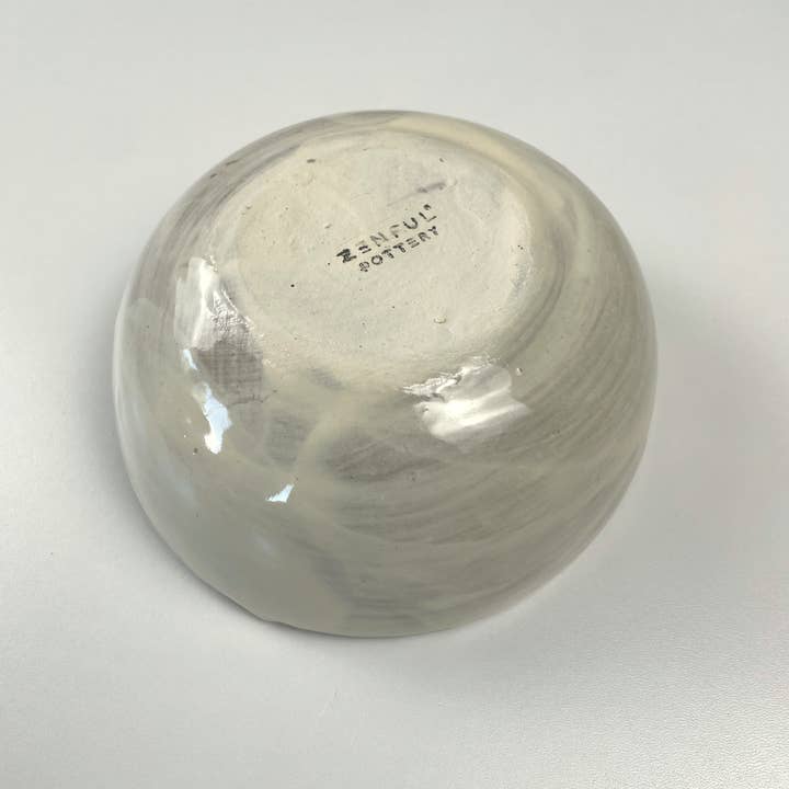 Zenful Pottery - Wholesale Bowl - Hakeme Collection - White Japandi Bowl