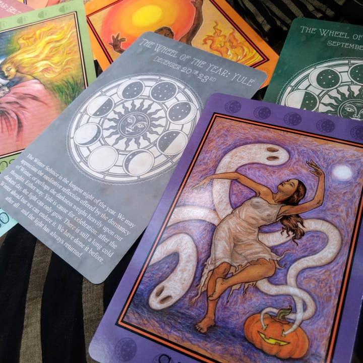 Daring Hare - Wholesale Tarot Cards - Deck of 8 Wiccan Sabbat Art Cards