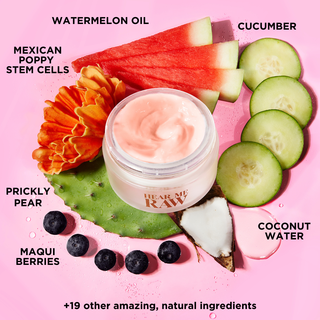 HEAR ME RAW - Wholesale Facial Moisturizer - The Hydrator with Prickly Pear Jar + Pod - 2.5 fl oz2