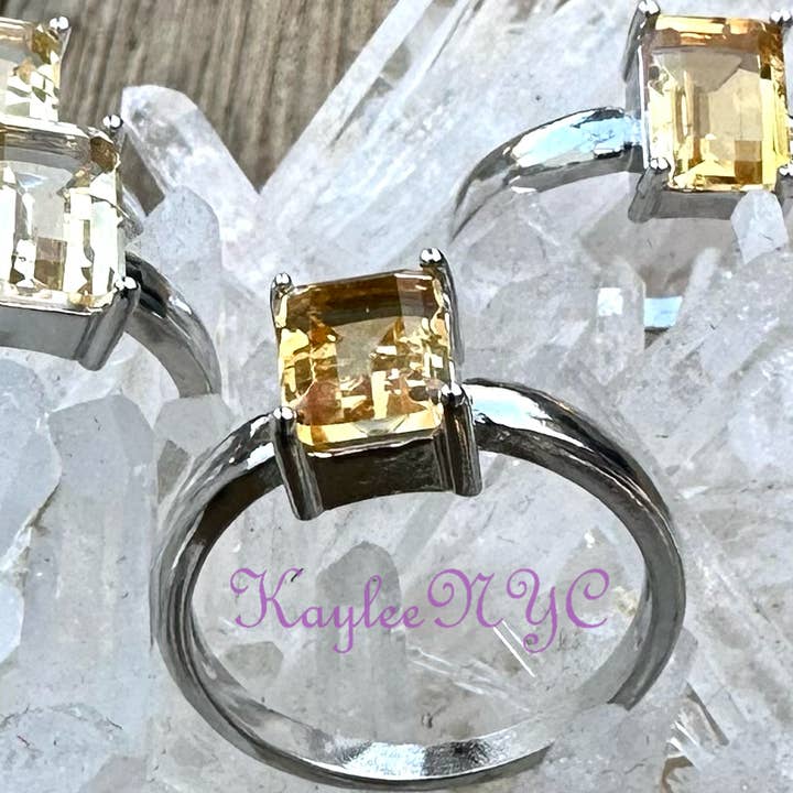 KayleeNYC – wholesale Solitairering – Citrinring vit brons2