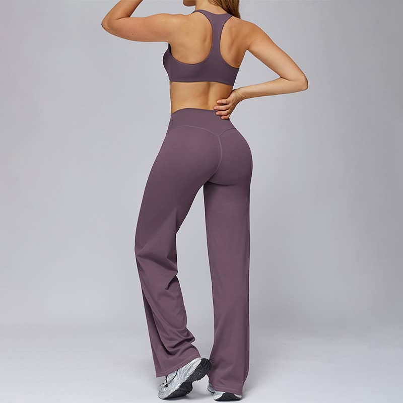 WONDERXFANS – wholesale Activewear set – Women′s – Sports bra+Loose sweatpants 2-piece set1