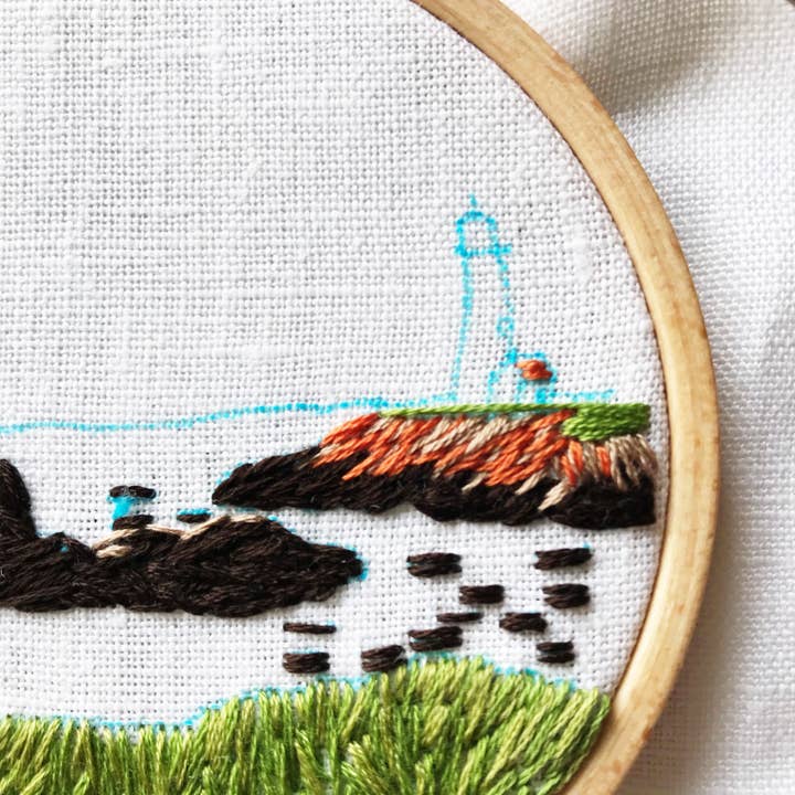 Rosanna Diggs Embroidery - Venta al por mayor Kits de costura - Lighthouse By the Bay kit de bordado a mano moderno7
