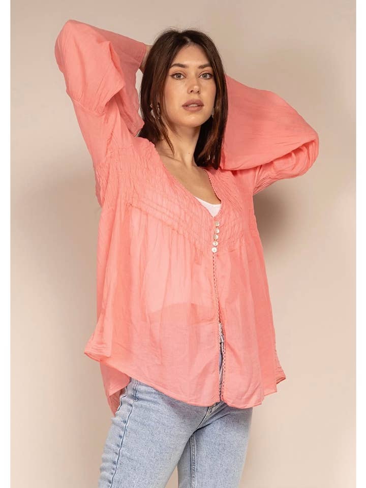 LINEN & COTTON HOUSE - Wholesale Blouse - Women's - 20354 SPRING SUMMER CLOTHING COTTON VEST