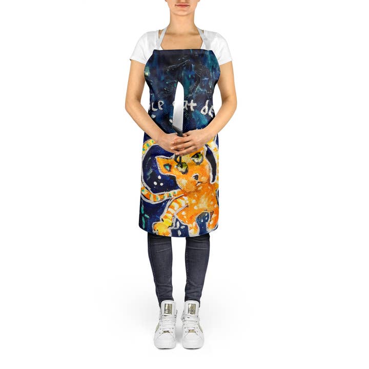 Caroline's Treasures - Wholesale Apron - Space Cat Det Cat Kitchen Apron MW21333