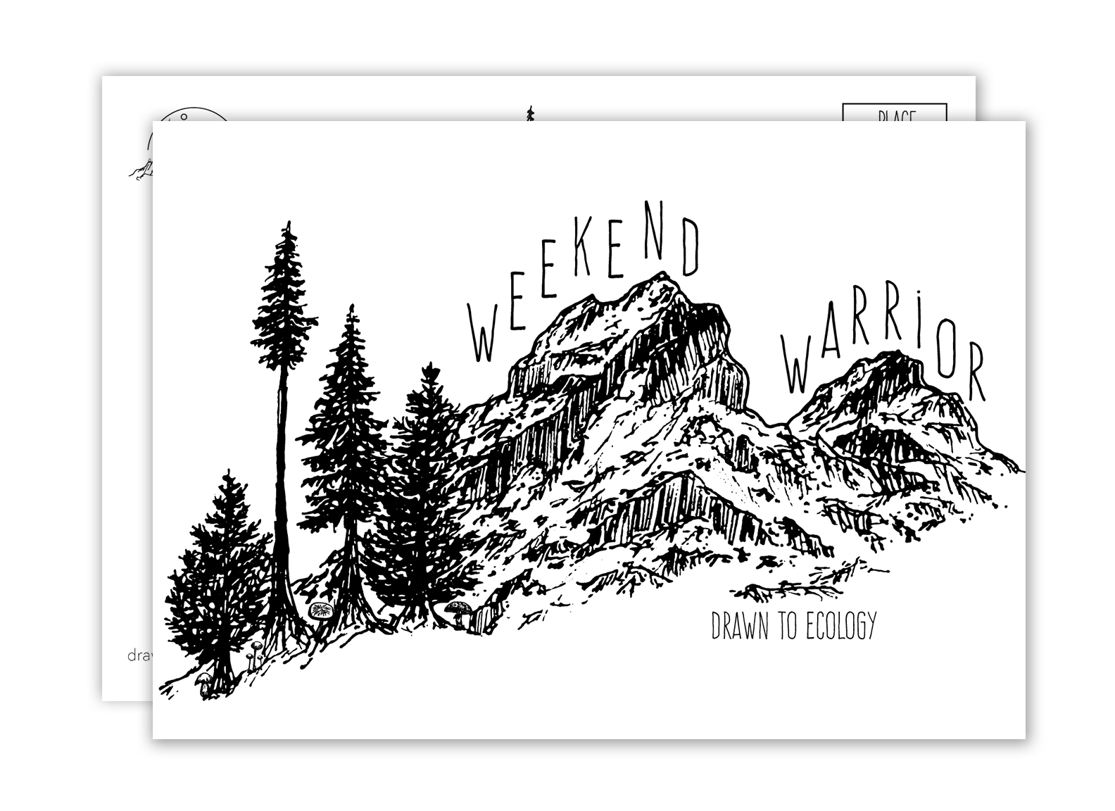 Drawn to Ecology - Wholesale Postcard - Weekend Warrior Postcard3