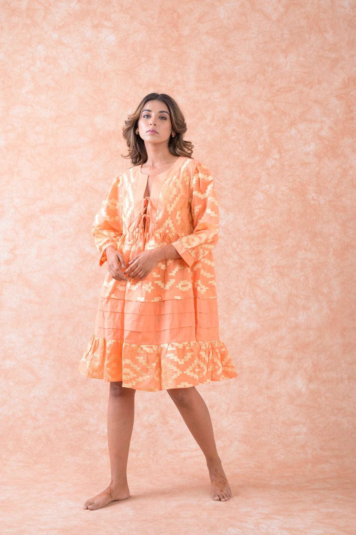 Rhea - Wholesale Dress - Women's - Rhea Art Tunic Top, Lightweight Cotton Ruffle Hem Design14