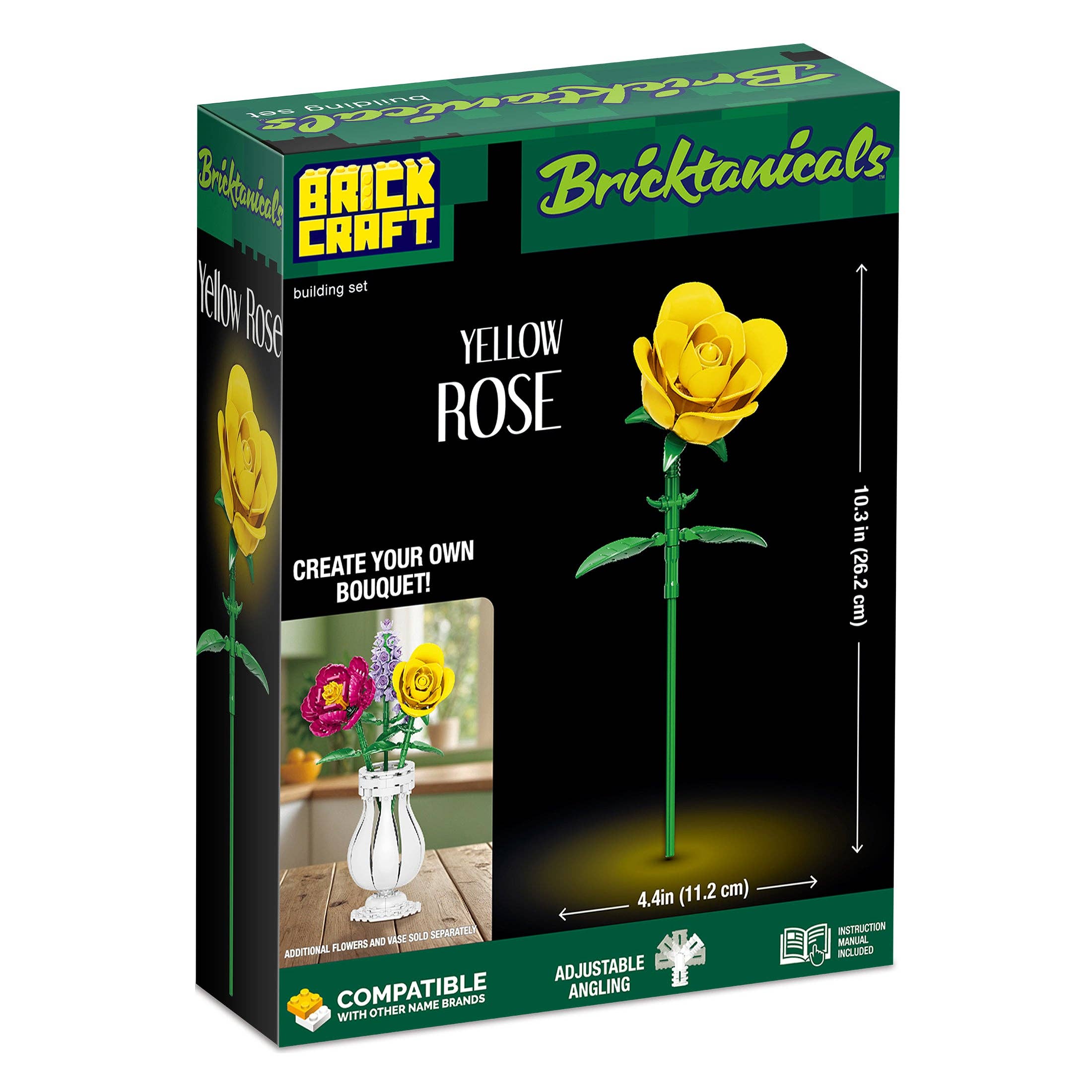 Brickcraft - Wholesale Building Set - Kids - Yellow Rose Botanical Flower Building Kit4
